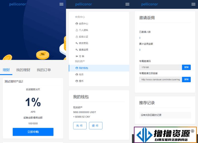USDT理财虚拟锁仓货币投资理财定期活期出海源码/双语言区块链理财系统