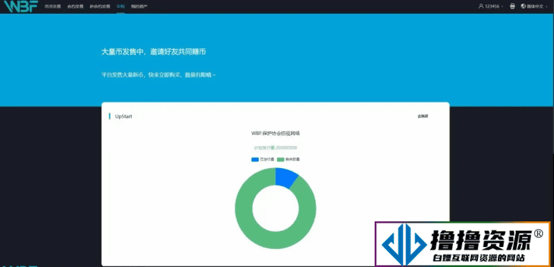 2023最新申购/自发币平台币/币币/杠杆/合约多语言交易所/附带安装教程/带VUE工程源码