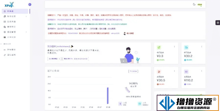 Xpay源支付2.8.8免授权聚合免签系统