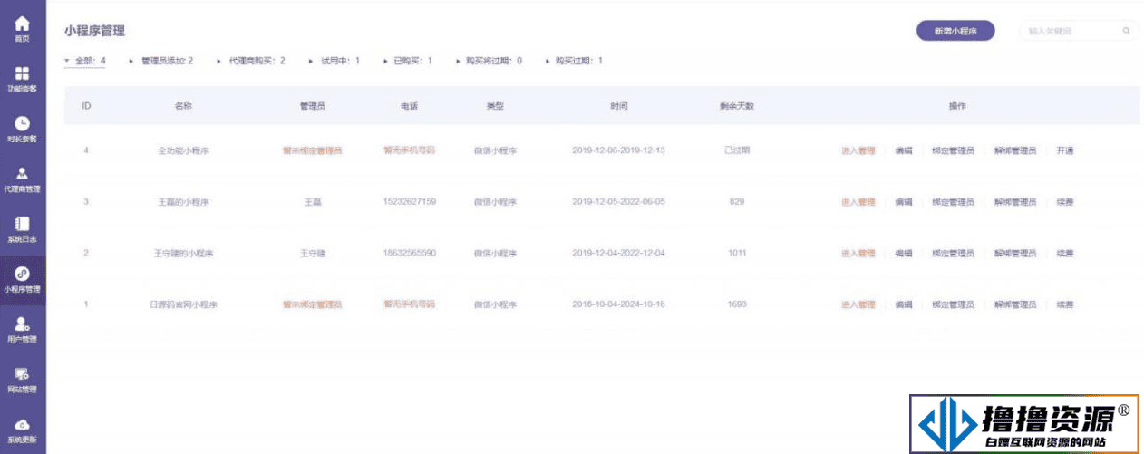 【ThinkPHP内核】全行业小程序运营管理系统源码，自由DIY布局，一键生成小程序，助力企业快速开展小程序运营