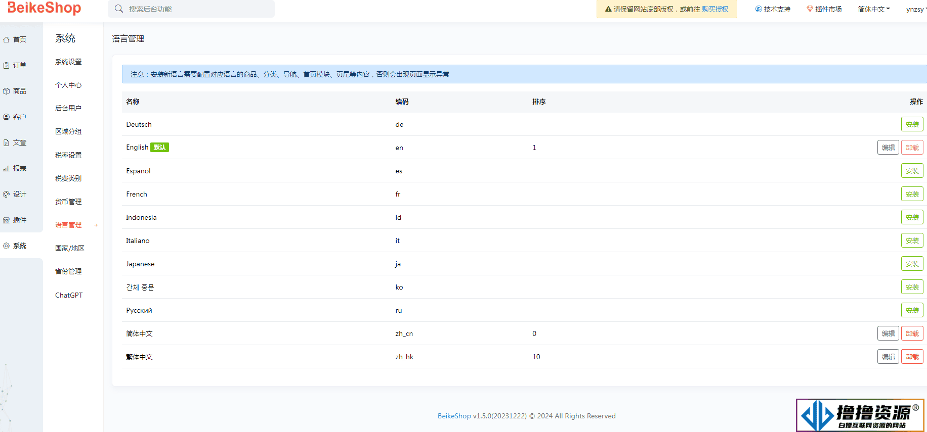 BeikeShop跨境电商独立站系统V1.5.4免授权全开源版