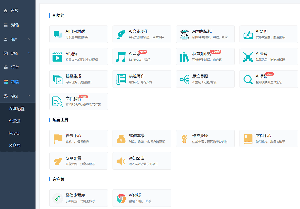图片[2]|ChatGPT付费创作系统V3.1.0独立版 WEB+H5+小程序端 （新增支持非微信环境的H5支付）|不死鸟资源网