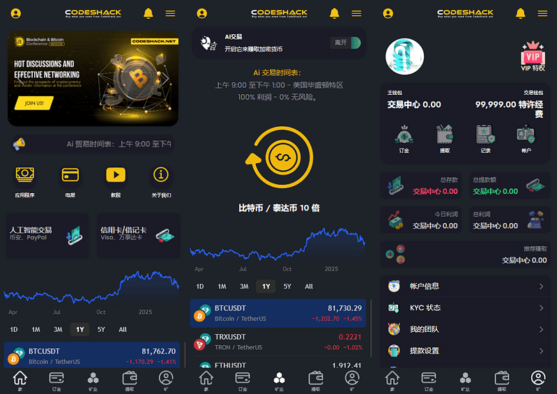 AI量化投资源码 海外版区块链理财交易所源码 ai交易源码|不死鸟资源网