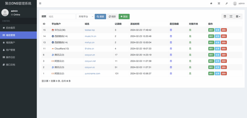 图片[2]|彩虹聚合DNS管理系统，多平台网站域名管理系统，全新发布！|不死鸟资源网